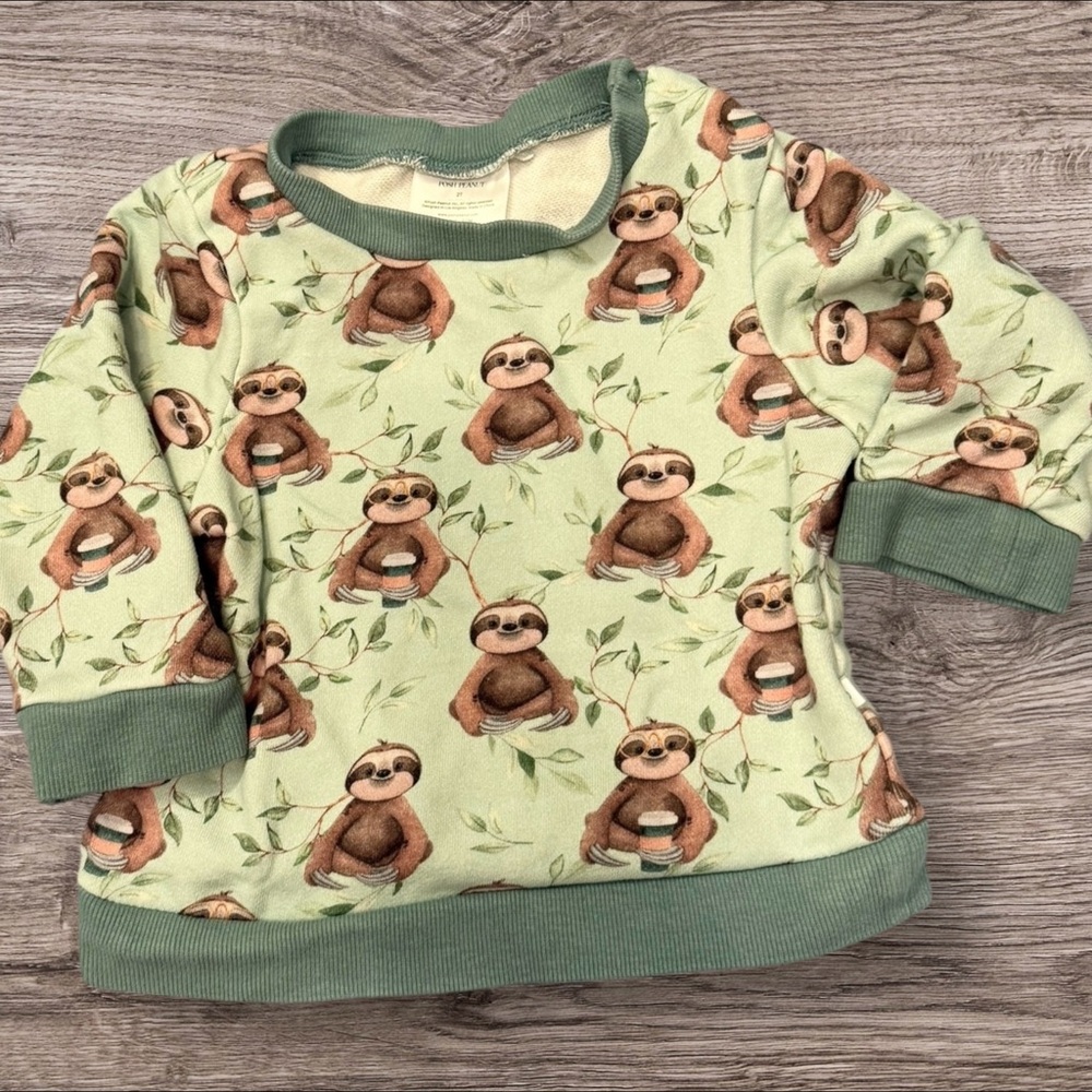 Posh Peanut Sloth Design Sweatshirt